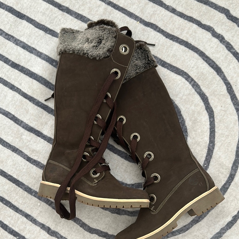 Timberland Brown Fur-Lined Boots